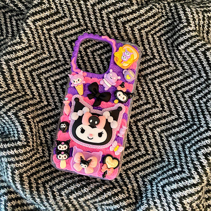 Handmade Decoden Case Kuro Cartoon Cream Glue iPhone Case