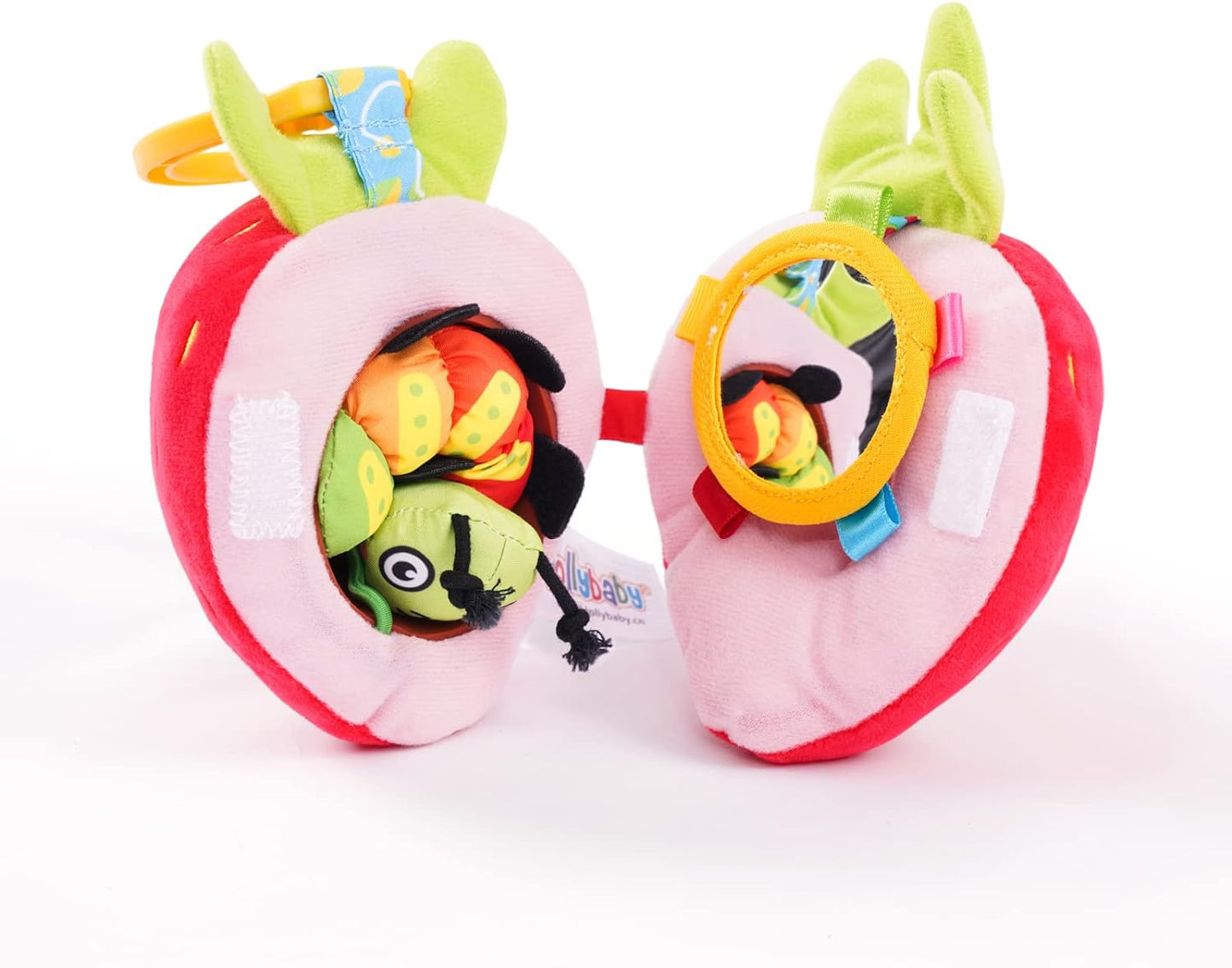 Baby Plush Fruit Doll Toys, Caterpillar Eating Fruit Stuffed Cartoon Snuggle Travel Activity Toy with Rattle, Gift for Infant boy & Girl 3 Months+(Avocado Squish)