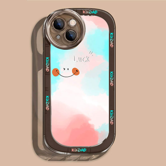 Happy Smile Hand Painted Transparent Clear iPhone Case Back Cover
