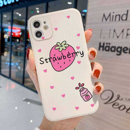 Cute Cartoon Strawberry Dinosaur iPhone Case