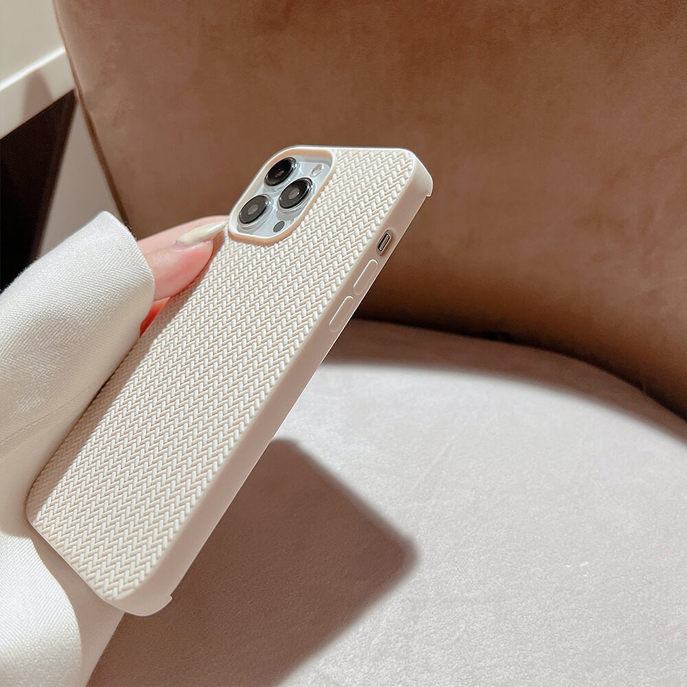 Weave Pattern Matte Compatible with iPhone Case