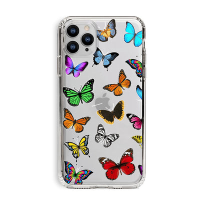 Vintage Butterfly Leopard Clear iPhone Case