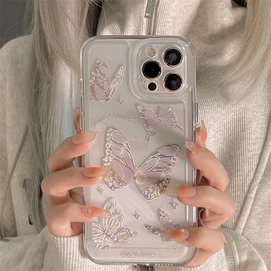 Mariposa Crystal Clear Compatible con iPhone Case