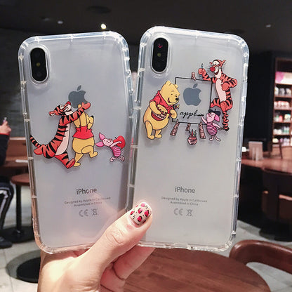 Cute Cartoon Anime Family Clear iPhone Case