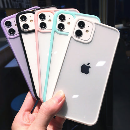 Vinilo o funda para iPhone Triple transparente de color sólido
