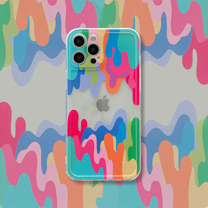 Créativité peinte à l'huile transparente souple Coque et skin iPhone