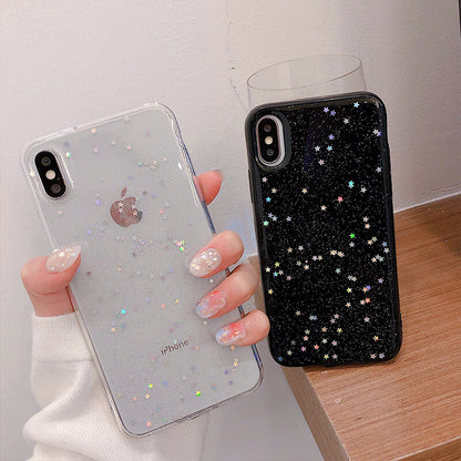 Transparent Shining Star iPhone Case Back Cover
