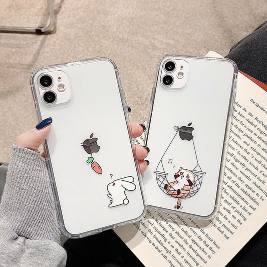 Cute Cat Rabbit iPhone Case Back Cover