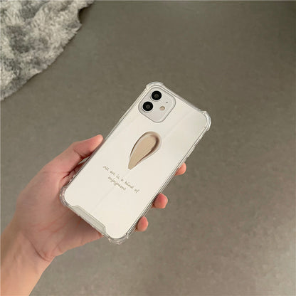 Couverture arrière de la coque arrière de l'iPhone Clear Cream Mirror