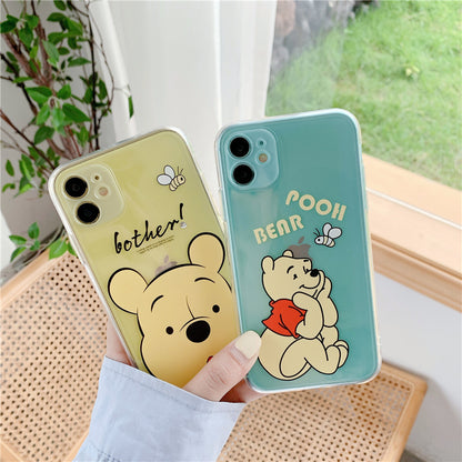 Cute Cartoon Bear Clear iPhone Case