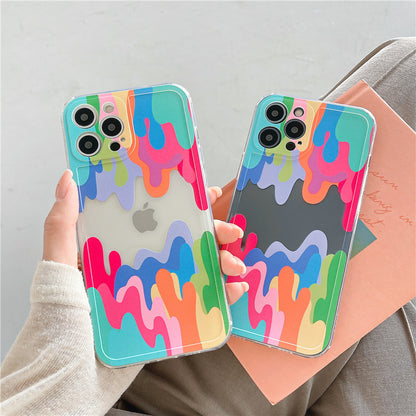 Creativity Painted Oil Clear Soft iPhone Case