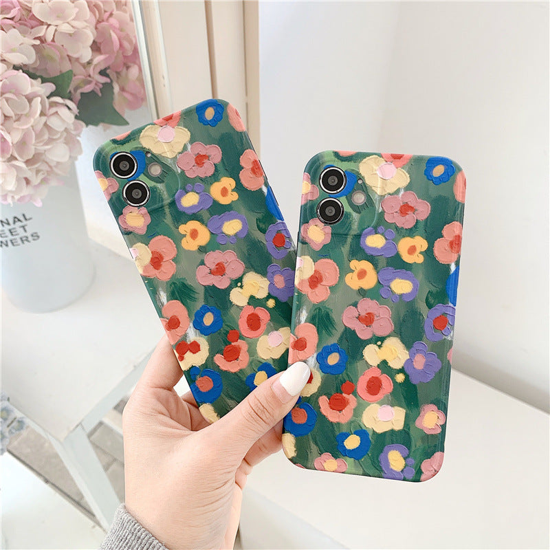 Colorful Oil Painting Candy Floral iPhone Case