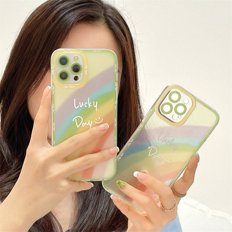 Lucky Rainbow Soft Clear iPhone Case