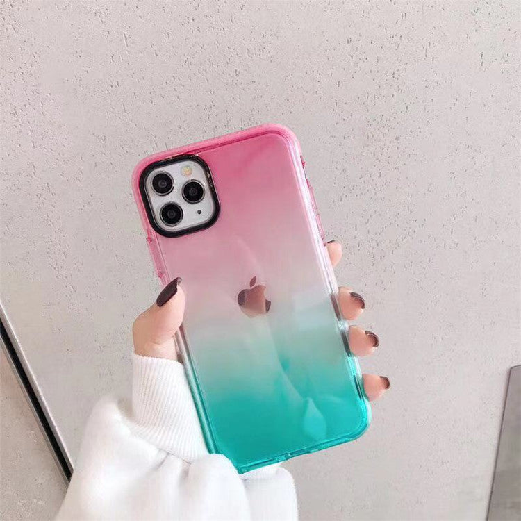 Double Color Gradient Clear iPhone Case