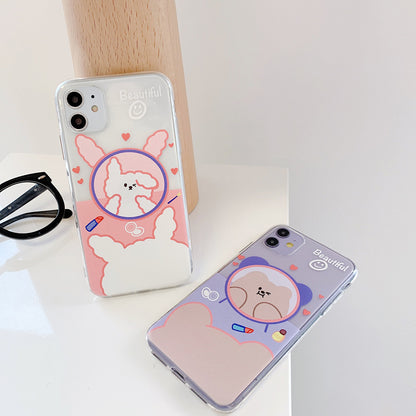 Cartoon Rabbit Bear iPhone Case Back Cover