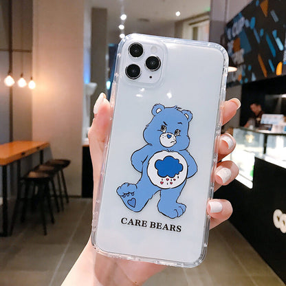 Cute Cartoon Bear Quicksand Clear iPhone Case