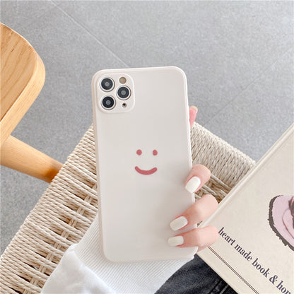 Visage de sourire de simplicité de couleur unie Coque et skin adhésive iPhone