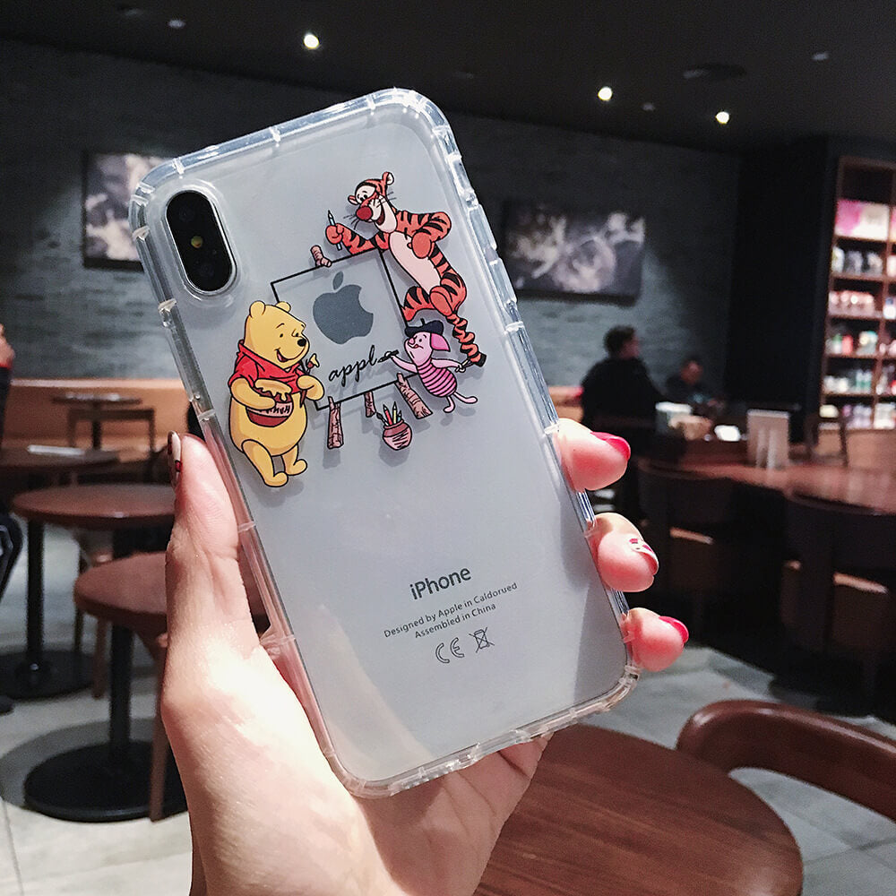 Cute Cartoon Anime Family Clear iPhone Case