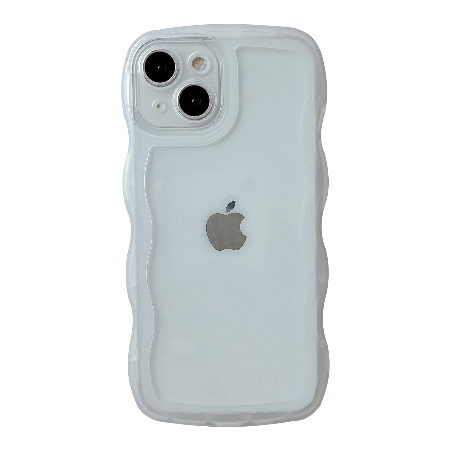 Curly Wave Frame Clear Soft Compatible con iPhone Case