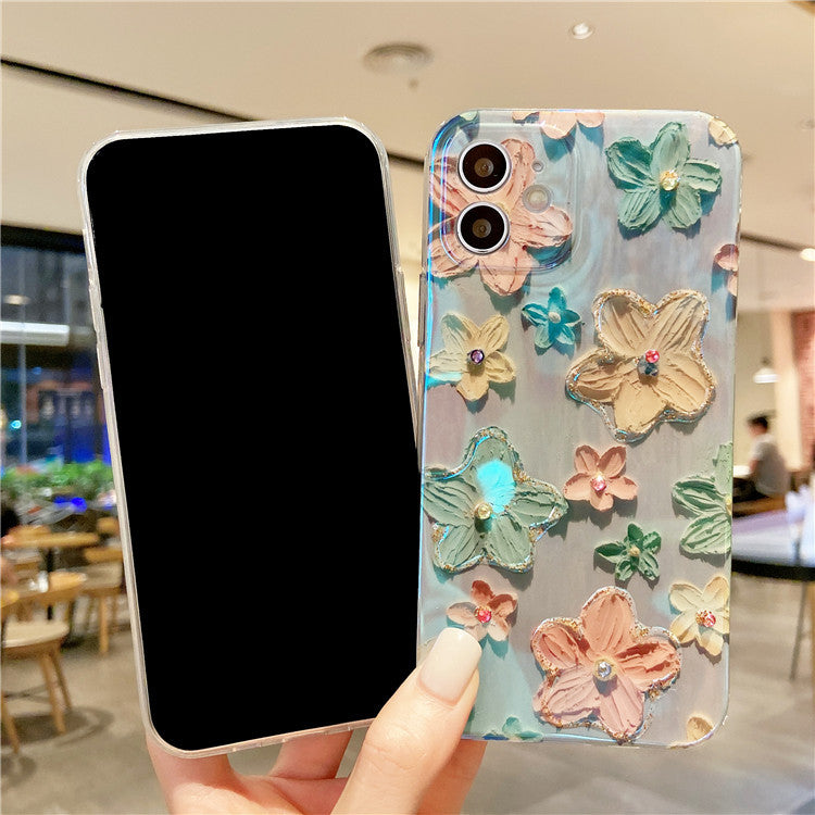 Luxurious Rhinestone Daisy iPhone Case