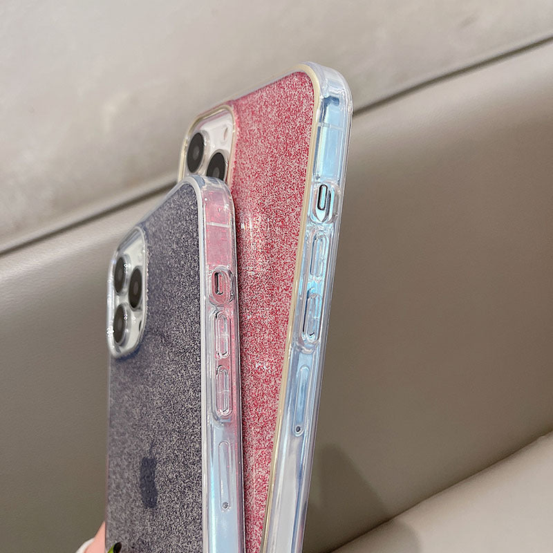 Luxurious Shinny Plating Clear Bling Soft iPhone Case