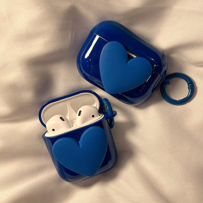 Simple Colorful Cute 3D Love Heart AirPods Case for AirPods 1st 2nd 3rd Pro