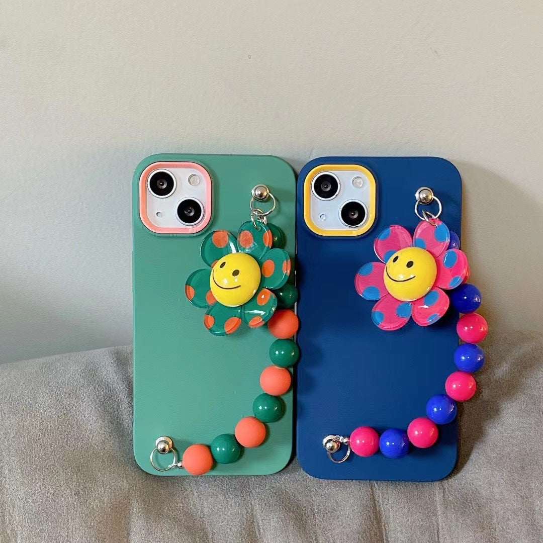 Colorful Bead Smile Sun Flower Bracelet iPhone Case Cover