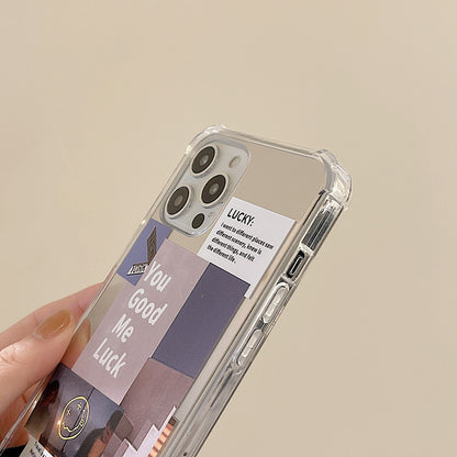 Estuche para iPhone de TPU suave transparente con espejo simple