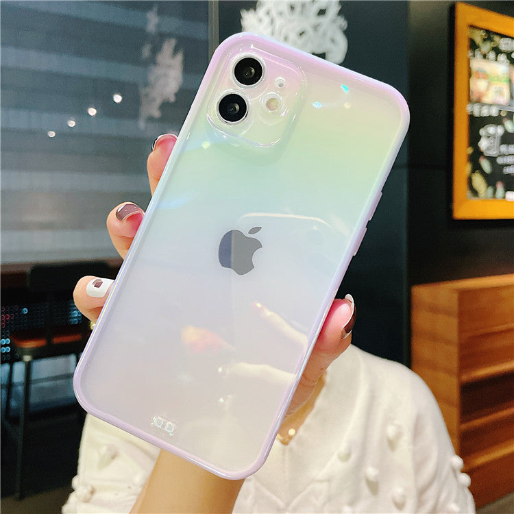 Gradual Colorful Frame Laser Clear iPhone Case