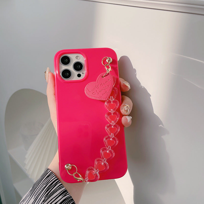 Bracelet coeur d'amour de couleur unie de simplicité Coque et skin adhésive iPhone