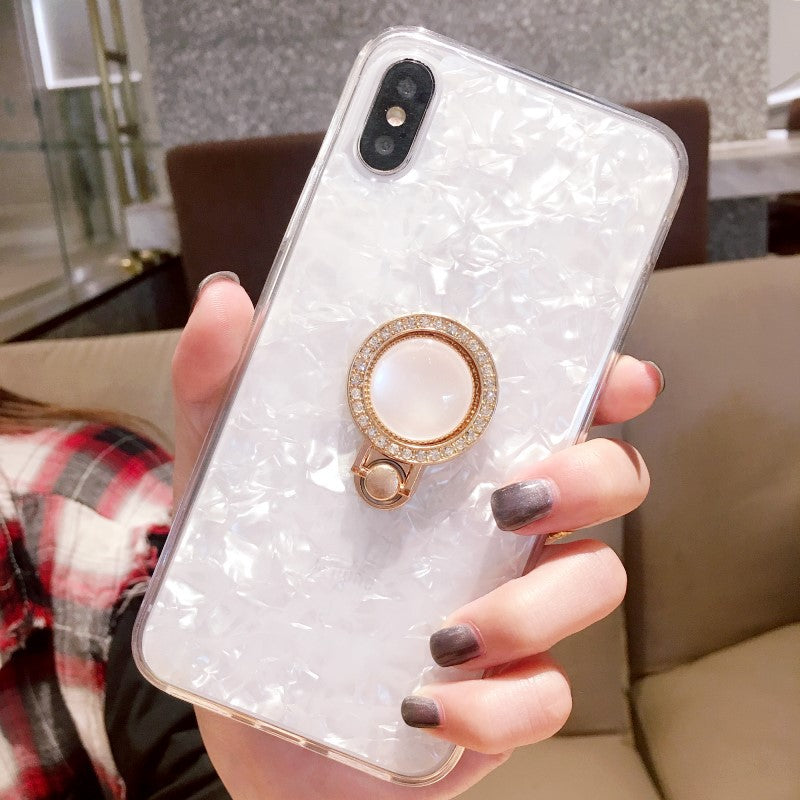 Beautiful Opal iPhone Case Spin Rhinestone Bracket Back Cover