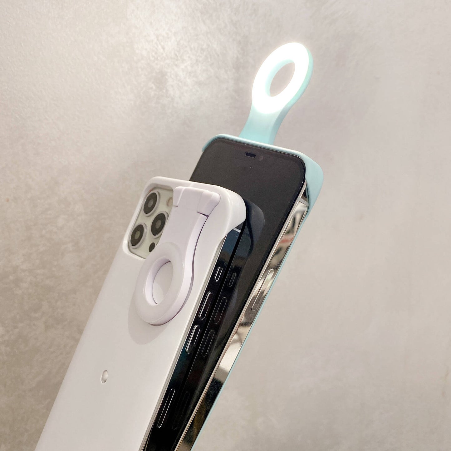 Caja del teléfono de la luz de Selfie para el iPhone