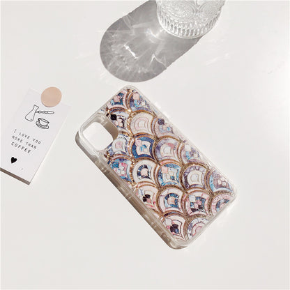 Advanced Fish Scales Quicksand Soft iPhone Case