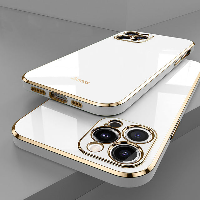 Luxury Square Plating Compatible with iPhone Case