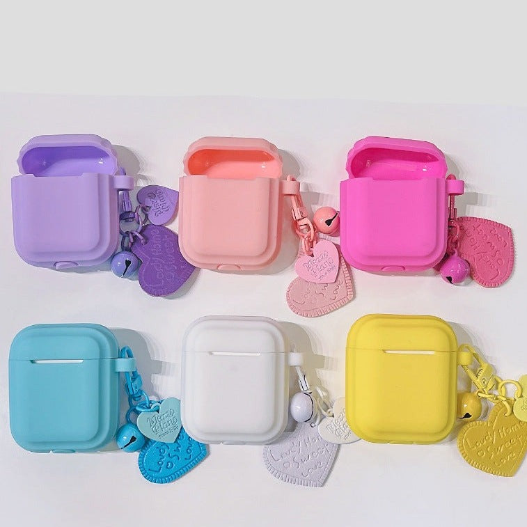 Love Pendant Keychain Hook Solid Color Couple AirPods Case Pro