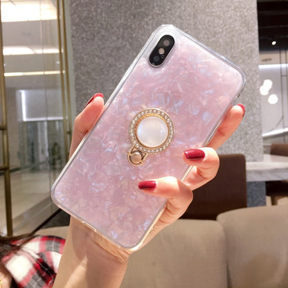 Beautiful Opal iPhone Case Spin Rhinestone Bracket Back Cover