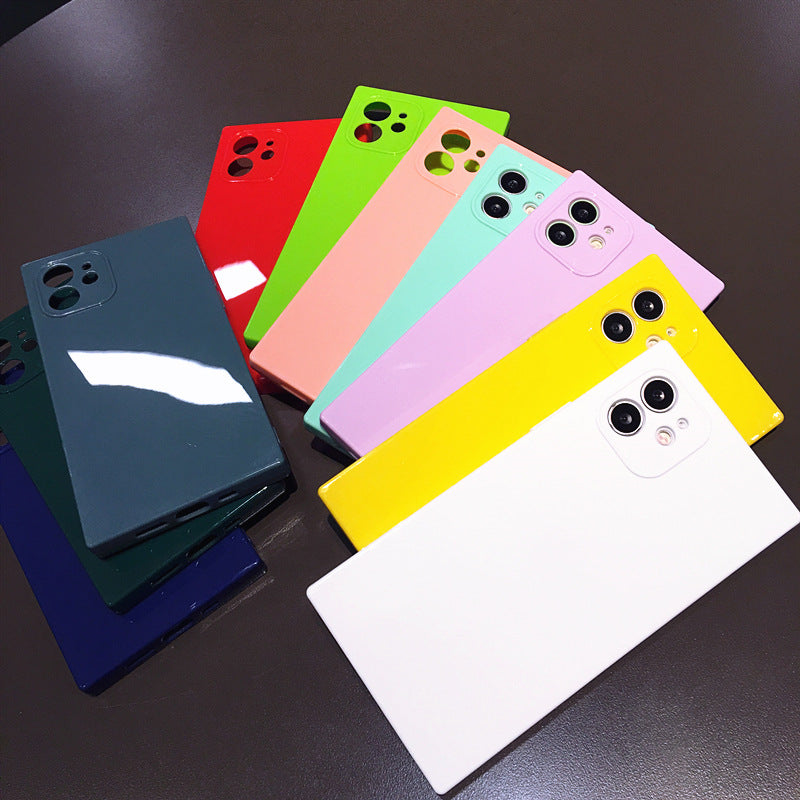 Candy Color Square Soft iPhone Case