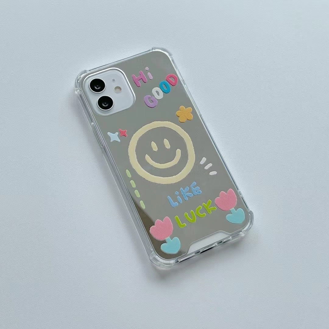 Vinilo o funda para iPhone Espejo sonrisa cara pintada