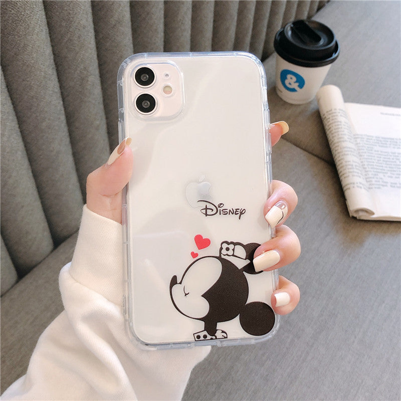 Vinilo o funda para iPhone Cute Cartoon Mouse Couple Clear Soft