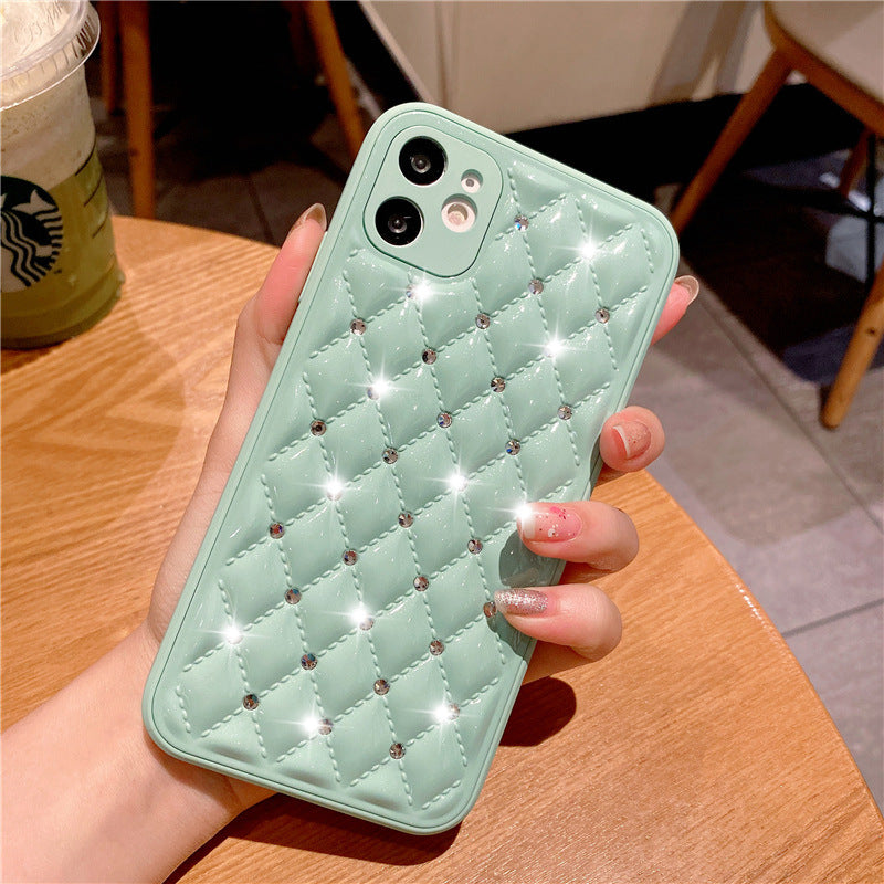 Advanced Fashion Chane Diamond lattice Rhinestone iPhone Case