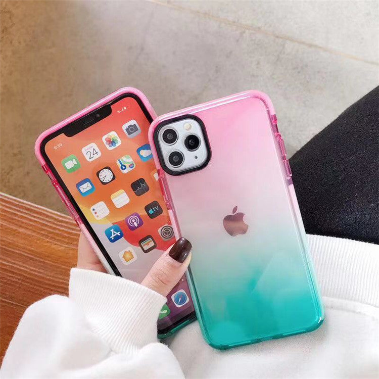 Double Color Gradient Clear iPhone Case