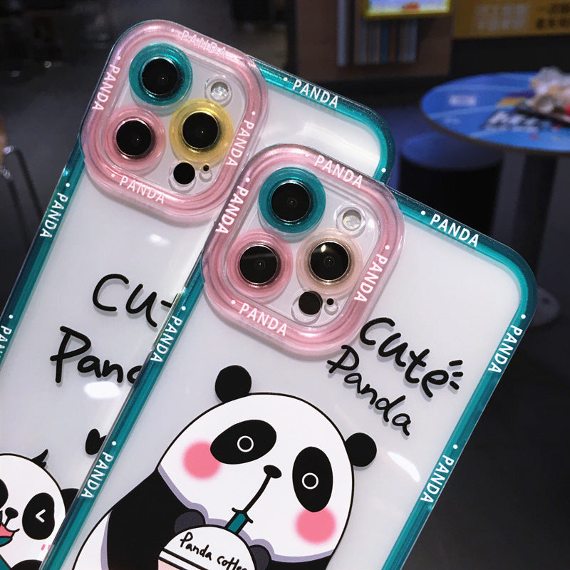 Cute Cartoon Panda Clear iPhone Case Angle Eyes Lens Design Case for iPhone 14 13 12 11 Pro Max