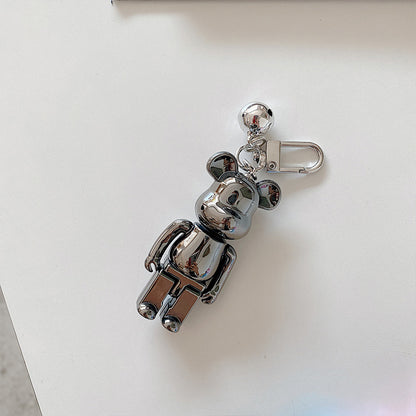 Cute Cartoon Violent Bear Electroplating Keychain Backpack Ornaments