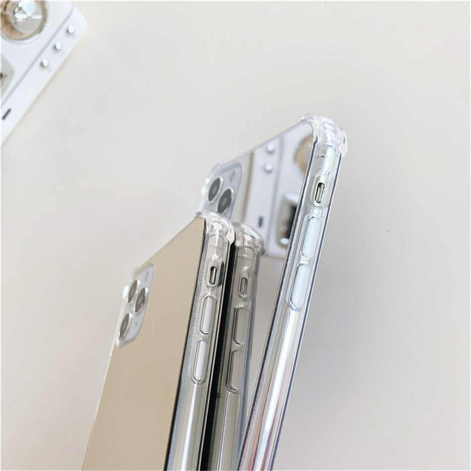 Mirror Transparent Four Corners Anti-fall Clear iPhone Case