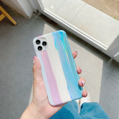 Vinilo o funda para iPhone suave colorido arco iris láser