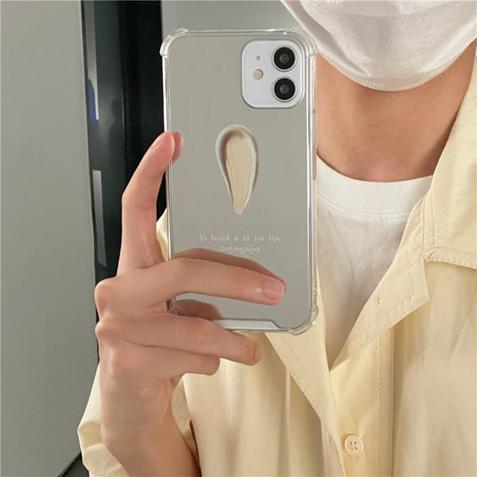 Couverture arrière de la coque arrière de l'iPhone Clear Cream Mirror