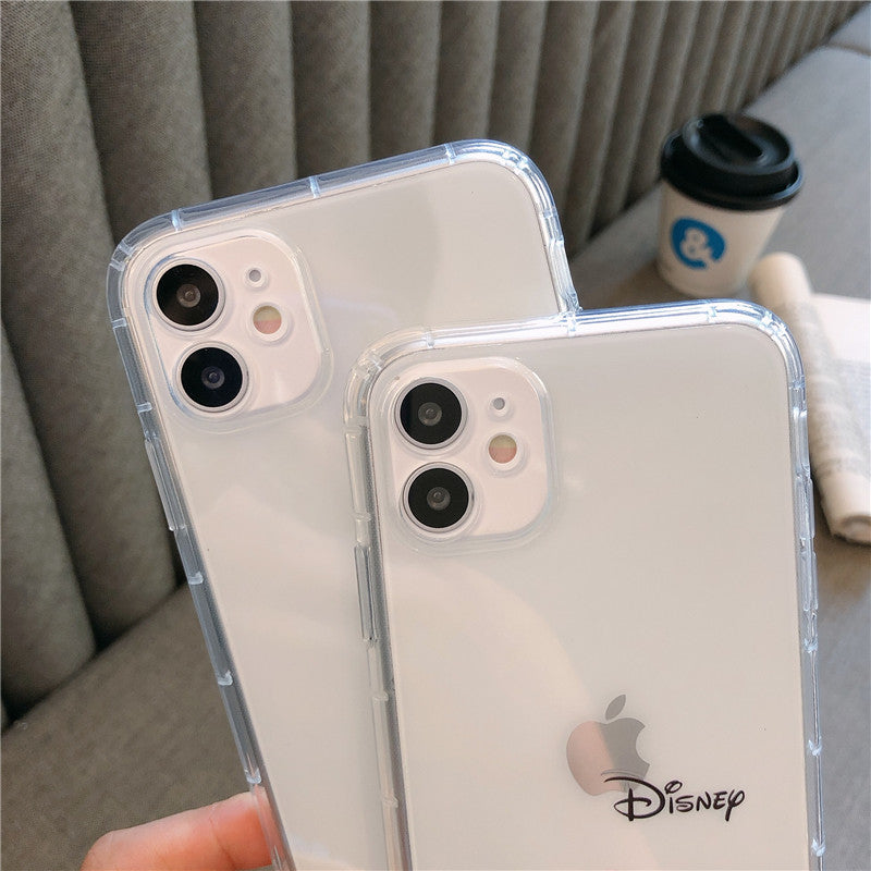 Couple de souris de dessin animé mignon Coque souple et transparente pour iPhone