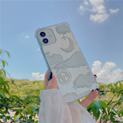 Dreamy Starry Sky Clouds Mirror iPhone Case Back Cover