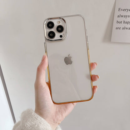 Vinilo o funda para iPhone Pareja transparente de vidrio de metal degradado colorido