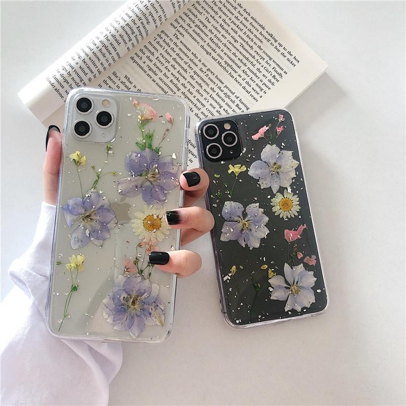 Real Dried Flower Transparent Soft iPhone Case